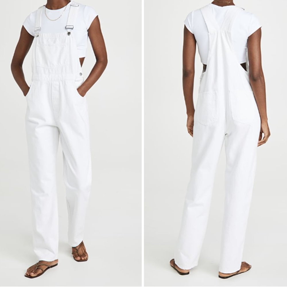 WEWOREWHAT BASIC Overalls LONG Denim jeans White